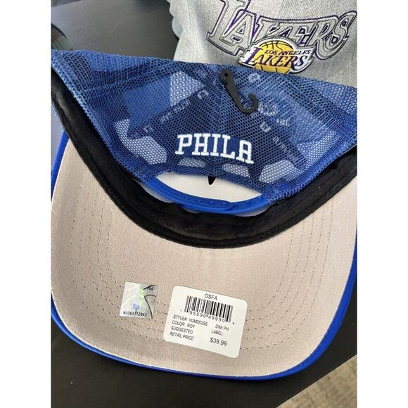 Phill76ers Truckers Hat Blue Adjustable Cap Ultra Game NBA New NBA Philadelphia - Picture 5 of 8